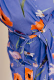 Frida kietaisumekko (sininen kukkaniitty)